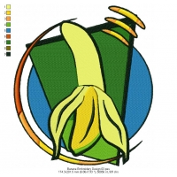 Banana Embroidery Design 03